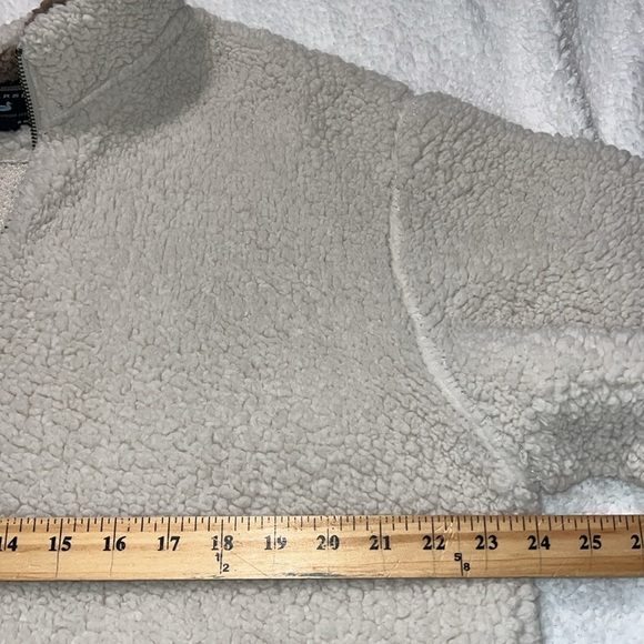 Southern Marsh size large Appalachian Pile Sherpa Pullover oatmeal & light brown - Picture 7 of 14
